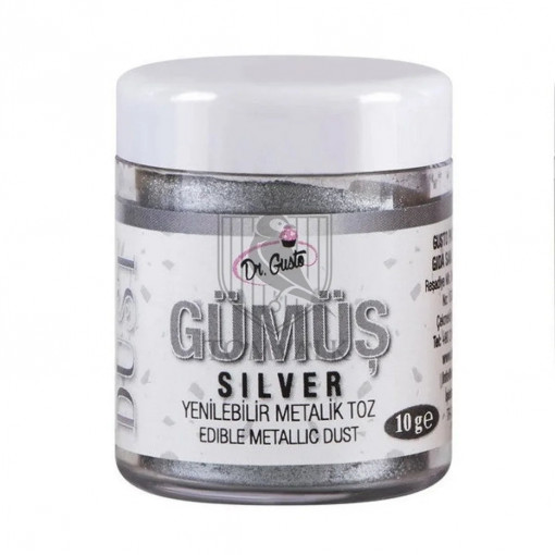 Colorant Pudra Metalizat - Dr. Gusto - 10 g - ARGINTIU