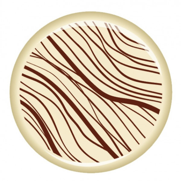 Decoratiuni din ciocolata - disc decor maro - cutie 288 buc