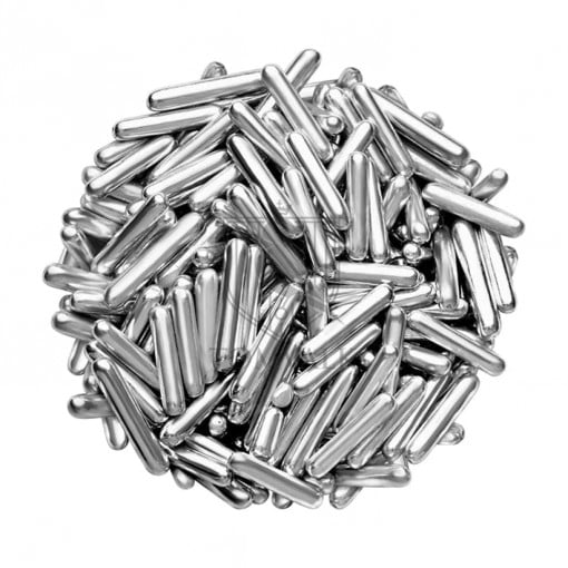 Drajeuri decorative Argintii "sugar rods" - Dr Gusto - 250g