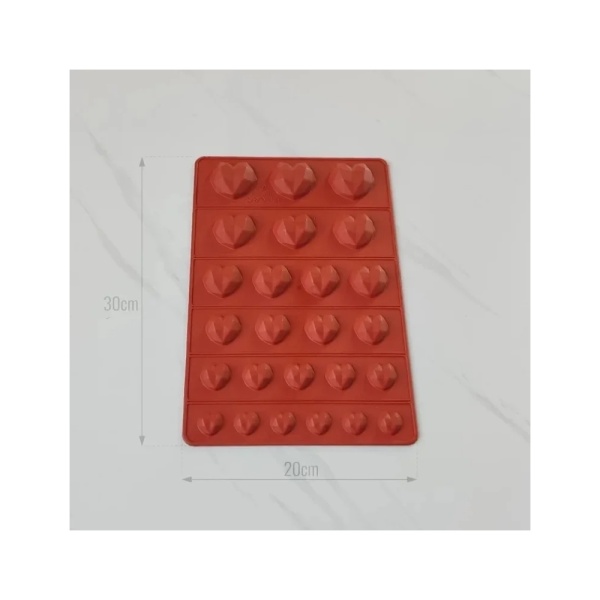 Mulaj din silicon Inimi Diamant (MSG90) - 20 x 30 cm