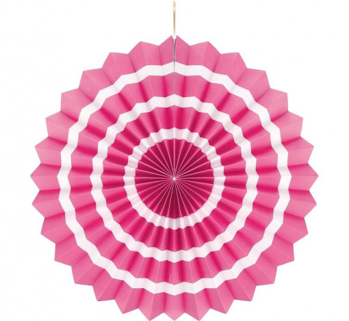Rozeta Decorativa "White stripe" , roz, 40 cm
