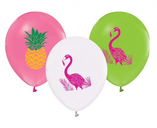 Set 5 baloane latex 30 cm - "Flamingo"