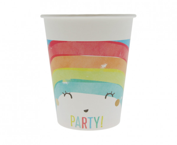 Set 6 pahare plastic "Rainbow party"