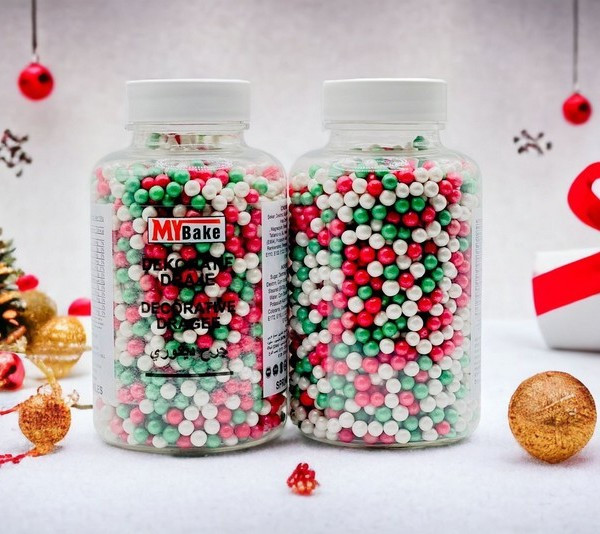Sprinkles Mix Christmas (Alb-Rosu-Verde) - MyBake - 200g
