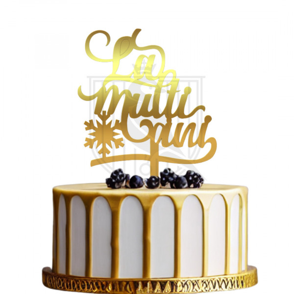 Topper pentru tort "La multi ani" St