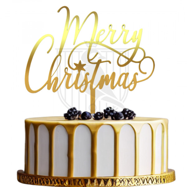 Topper pentru tort "Merry Christmas" Sws