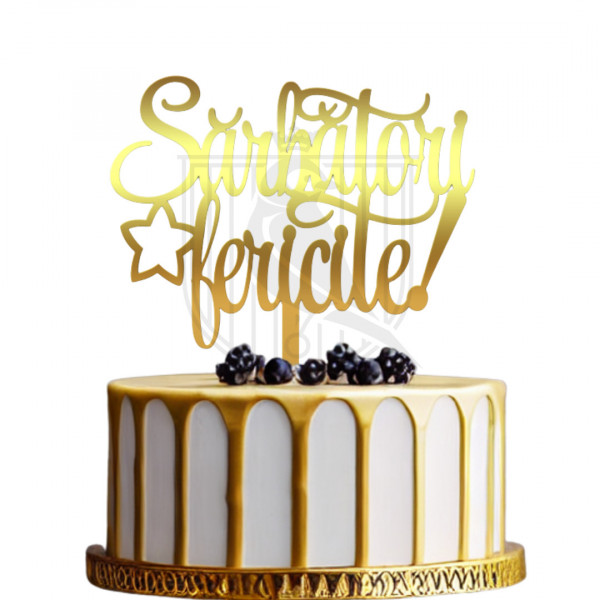 Topper pentru tort "Sarbatori Fericite" II