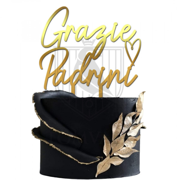 Topper pentrun tort "Grazie Padrini"