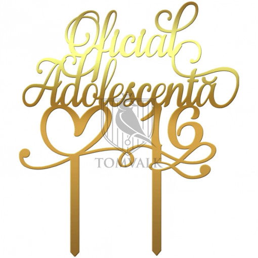 Topper Tort "Oficial Adolescenta.."