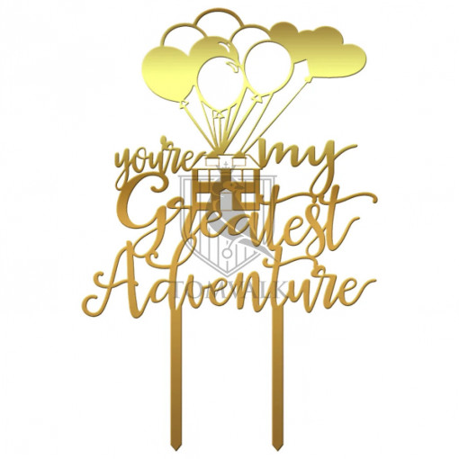 Topper tort "You`re my greatest adventure"