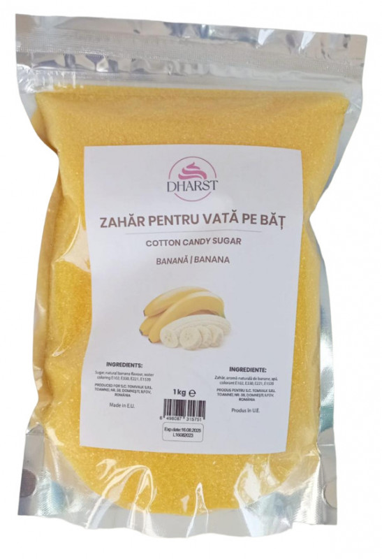 Zahar pentru vata pe bat - Banana - Dharst - 1 kg
