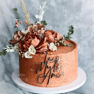 Cake Topper „La Multi Ani” FPa – Auriu/Argintiu – 12 x 10 cm - Dharst