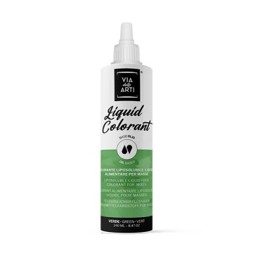 Colorant alimentar lichid liposolubil - Via Delle Arti - Verde - 240 gr