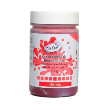 Colorant alimentar pentru ciocolata pe baza de unt de cacao - ROSU - Dr. Gusto 100gr