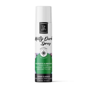 Colorant alimentar spray mat – Verde clasic – 250 ml – Via delle Arti