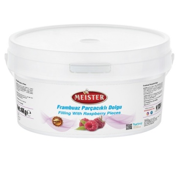 Crema umplutura, termostabila, cu bucati de fruct - Zmeura - Meister – 4 kg