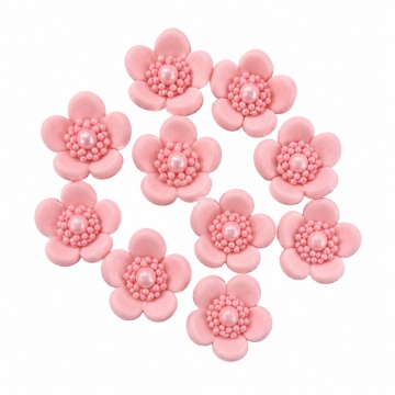 Decoratiuni comestibile din zahar - set 20 "Flori de iasomie" - ROZ