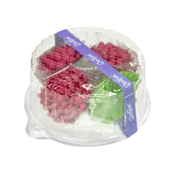 Decoratiuni comestibile din zahar - set Crizanteme - FUCSIA