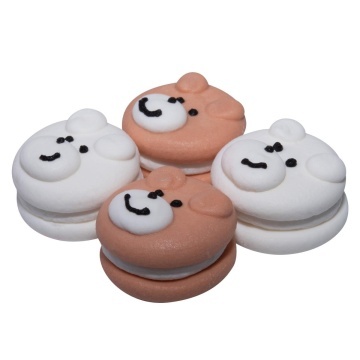 Decoratiuni comestibile din zahar - set "Macarons Ursuleti"