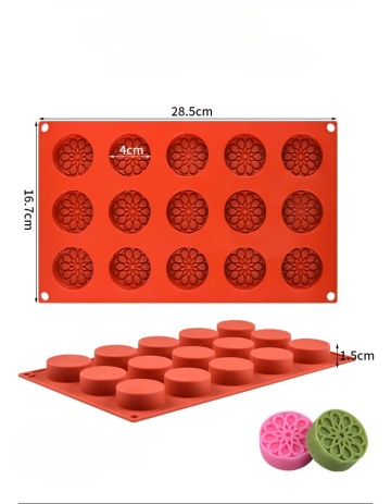 Forma de silicon model floral cu 15 cavitati