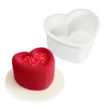 Formă din silicon - Bento Cake  - Inimă – 12,5 × 11 × 7 cm