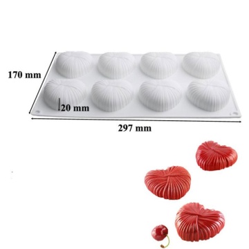 Forma Silicon Wrapped Hearts, 6 cavitati
