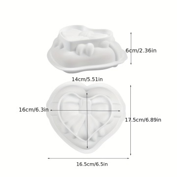 Forma tort 3d din silicon - Inima cu Funda