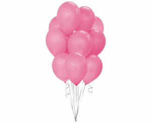 Set 10 baloane latex 30 cm - Roz Pastel - Img 1