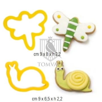 Set 2 decupatoare din plastic - Melc si Fluture