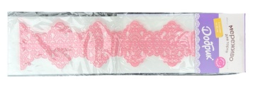 Set 3 dantele comestibile pentru decor - Model 1 - Roz