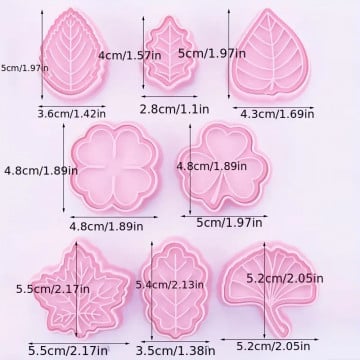 Set 8 decupatoare - Frunze - T12172