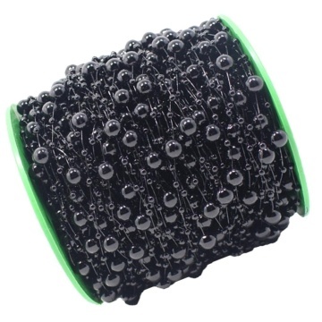 Șirag decorativ cu perle negre – 60 m