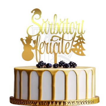 Topper pentru tort "Sarbatori Fericite" IC