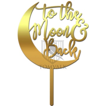 Topper pentru tort "To the moon & back"