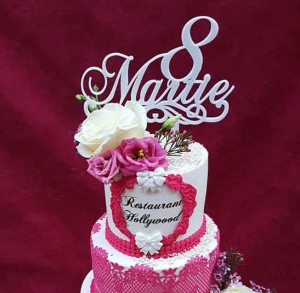 Topper tort "8 Martie" 