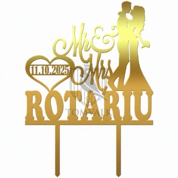 Topper tort nunta "Mr&Mrs" Mtc