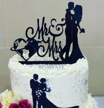 Topper tort nunta "Mr&Mrs" Tv