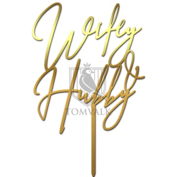 Topper tort nunta "Wifey & Hubby"