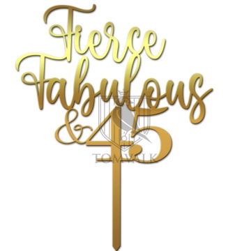 Topper tort personalizabil – Fierce & Fabulous