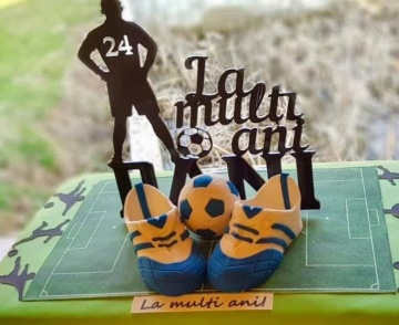 Topper tort personalizat "Fotbal"