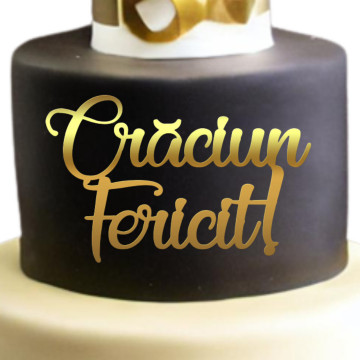 Cake topper "Crăciun Fericit" FP1