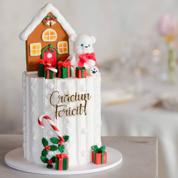 Cake topper "Crăciun Fericit" FP1