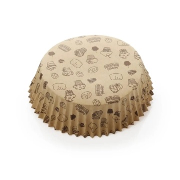 Chese Rotunde din Hârtie Kraft pentru Muffins și Cupcakes – Model T200101, Set 20 buc