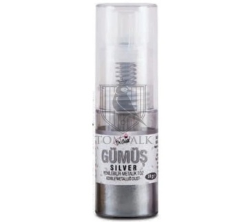 Colorant Pudra Metalizat cu pulverizator - Dr. Gusto - 10 g - ARGINTIU