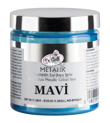 Colorant Pudra Metalizat - Dr. Gusto - 50 g - ALBASTRU