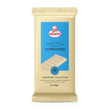 Cuvertură de ciocolată albă, Katsan Ovalette, 2.5 kg