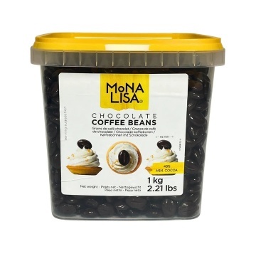 Decoratiuni Ciocolata Neagra cu Cafea, Boabe de Cafea 3D Mona Lisa, 1 kg