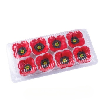 Decoratiuni comestibile din zahar - set 8 buc.  - Maci