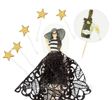 Decoratiuni comestibile din zahar - set "Lady"
