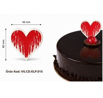 Decoratiuni din ciocolata - Inimi decor rosu 4- cutie 288 buc